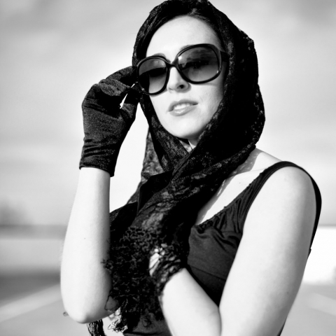 Marco Finelli fotografia di ritratto glamour in bianco e nero